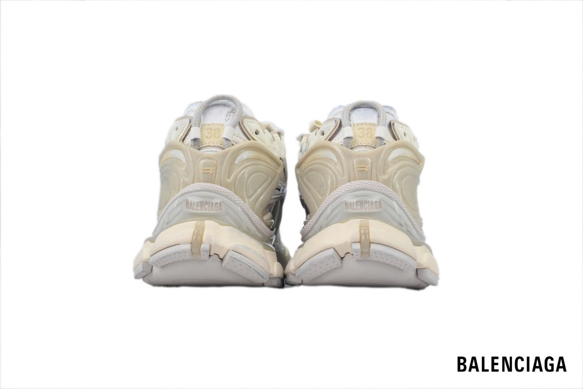 Balenciaga Runner men's shoes  women sneakers ¨C Beige & White