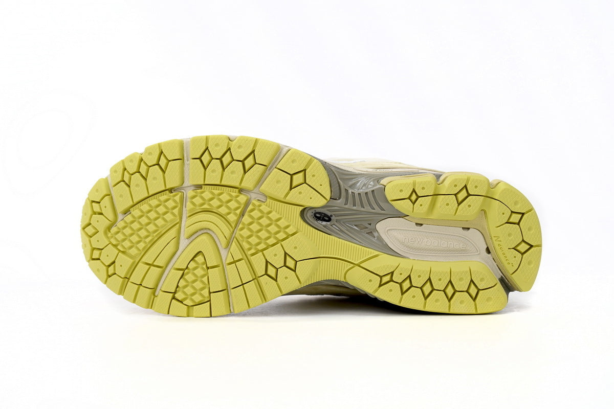 New Balance 2002R Women's & Men's Cream & Lemon Yellow Retro Sneakers