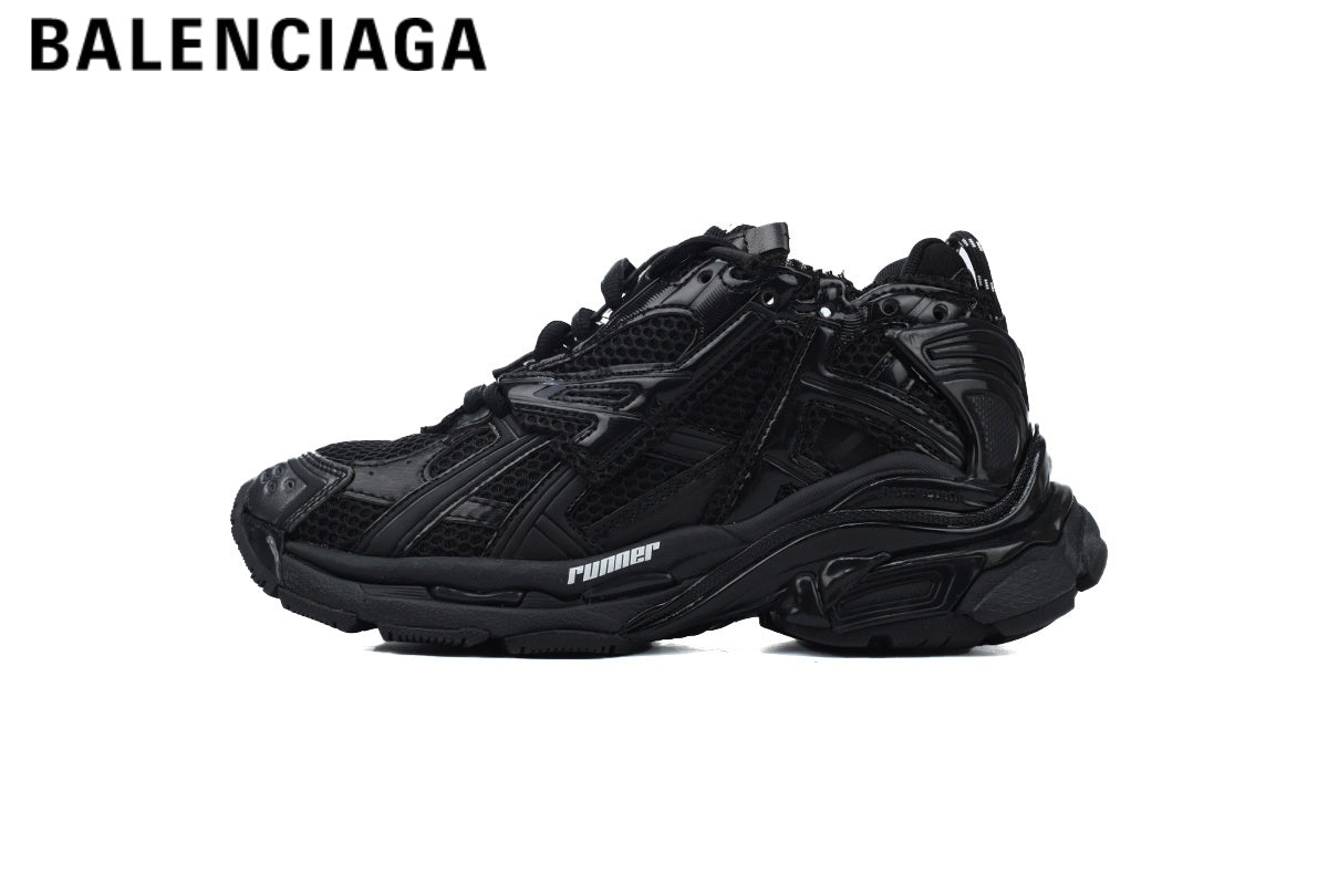 Balenciaga Runner men's shoes  women sneakers ¡ª Full Black