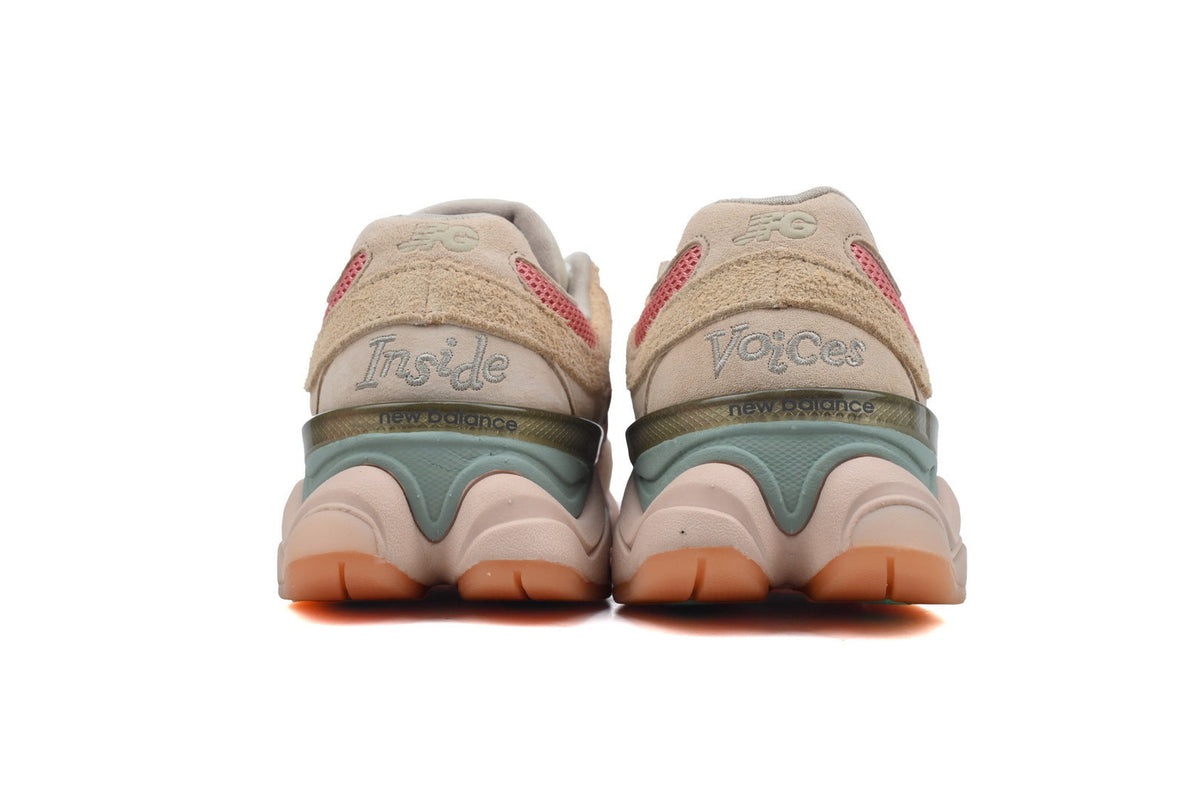 New Balance 9060 Women's & Men's Beige Pink Chunky Retro Sneakers