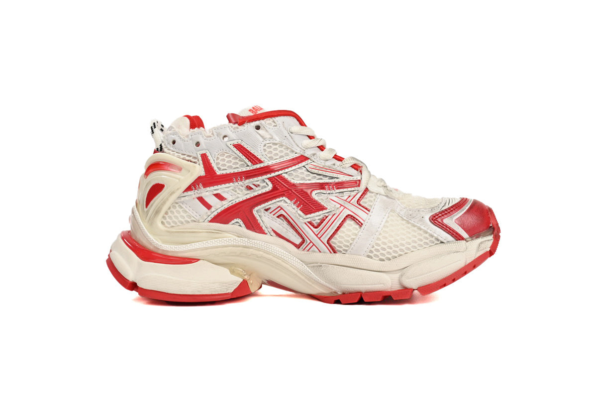 Balenciaga men's shoes Track Runner Sneaker ¨C Distressed Low-Top  balenciaga runners  White and Red