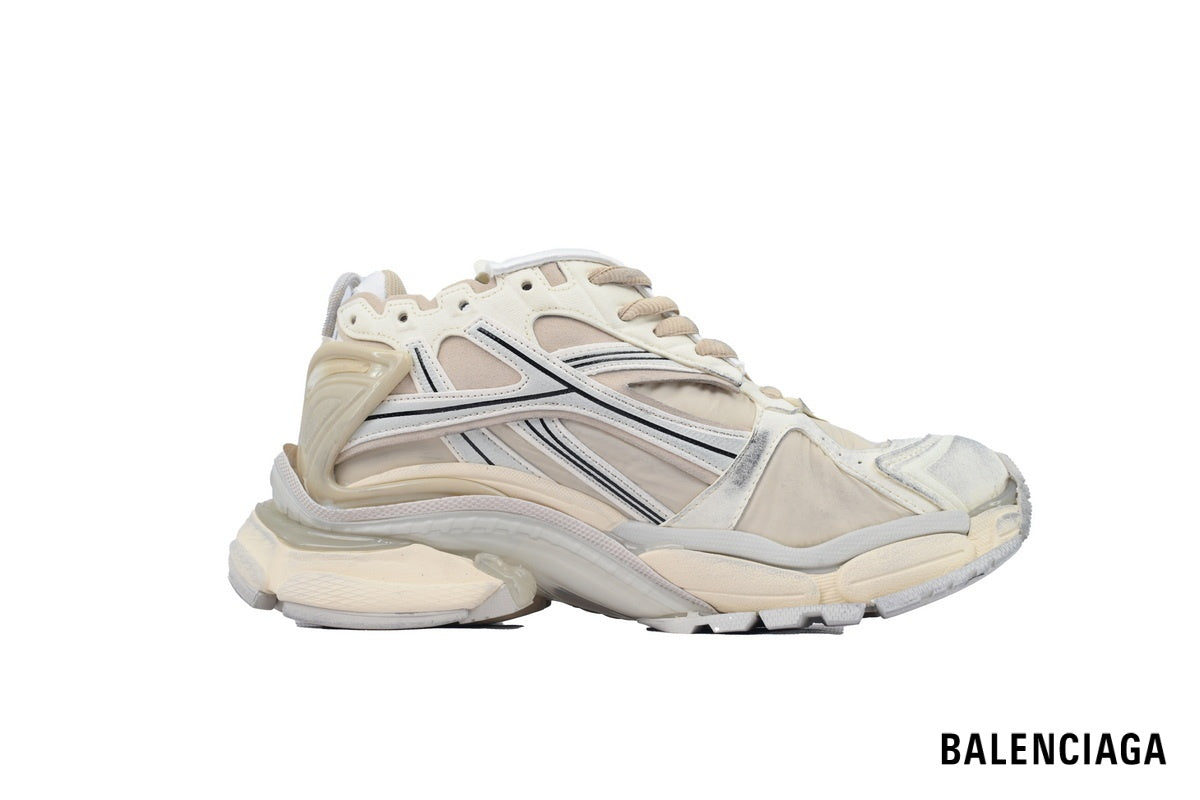 Balenciaga Runner men's shoes  women sneakers ¨C Beige & White