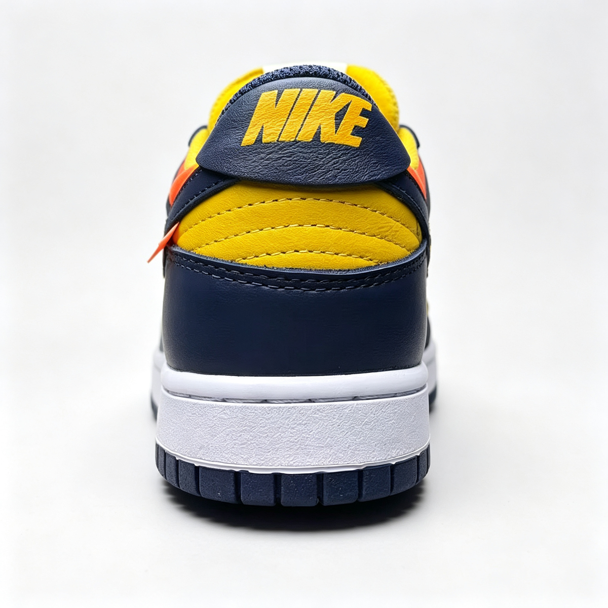 Nike Dunk Low Sneakers ¨C Yellow / Navy Blue / Orange | Zip-Tie Tag Detail