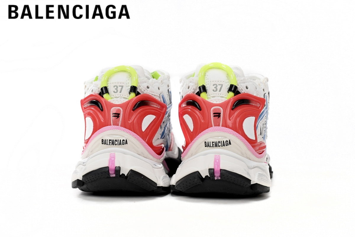 Balenciaga Runner men's shoes  women sneakers¡ª White Multicolor