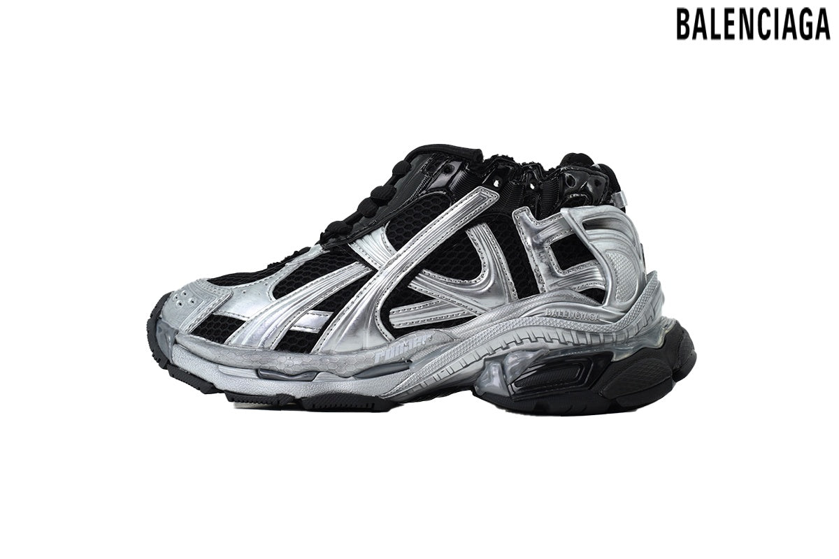 Balenciaga Runner men's shoes  women sneakers ¨C Silver & Black