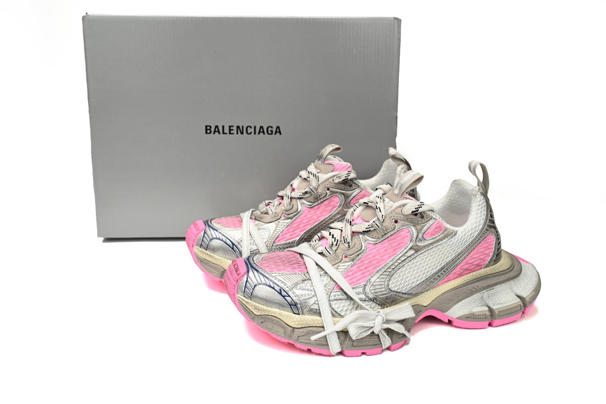 Balenciaga 3XL men's shoes Track Sneaker ¨C Low-Top Chunky Sole balenciaga runners  Off-white pink