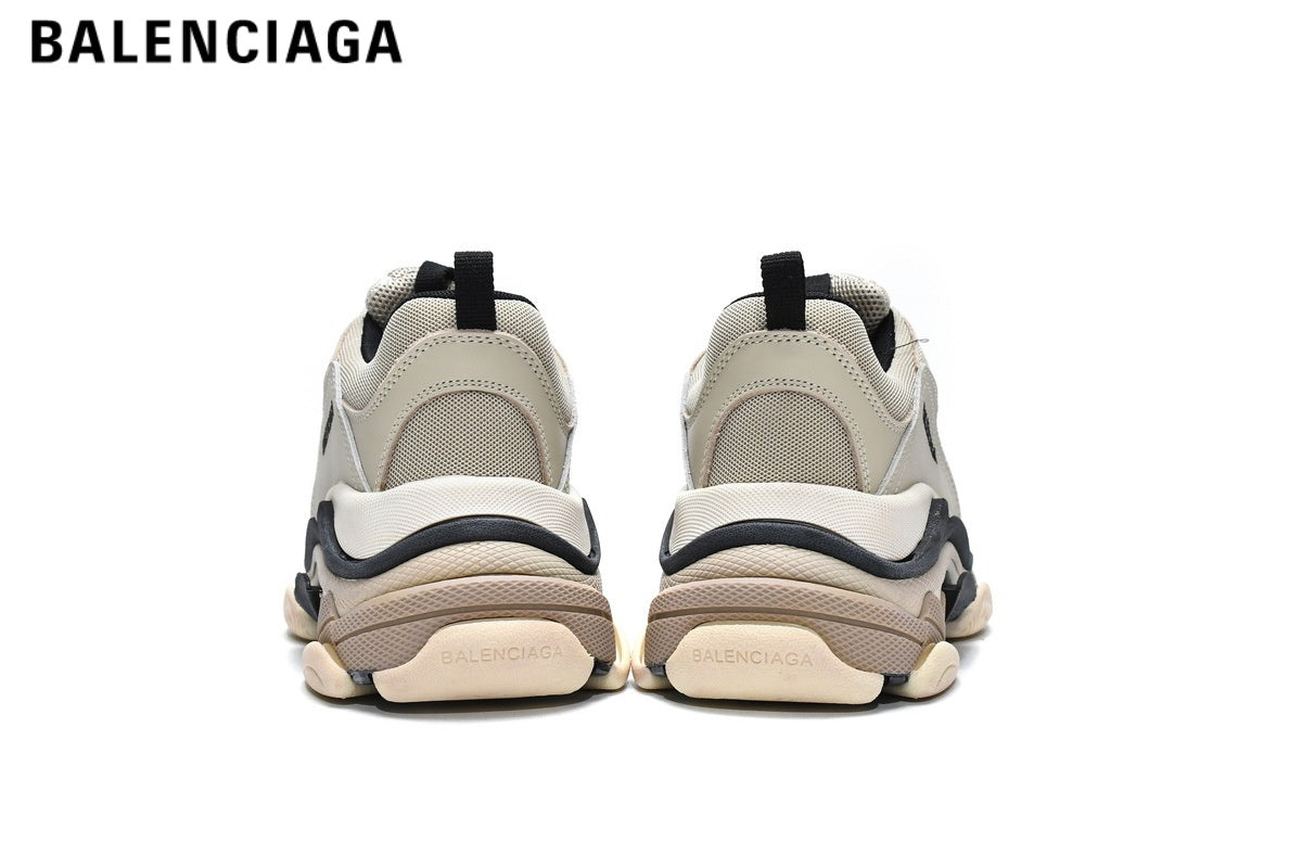 Balenciaga Triple S men's shoes  women sneakers ¡ª Beige / Black