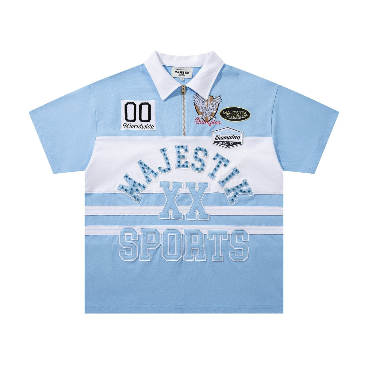 MAJESTIK XX Sports Graphic Zip Polo Shirt ¡ª hero